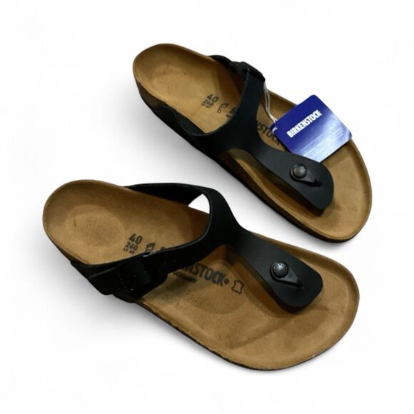 Size 9 W/7 M- Birkenstock Gizeh BS Black Thong Sandal - Picture 1 of 4
